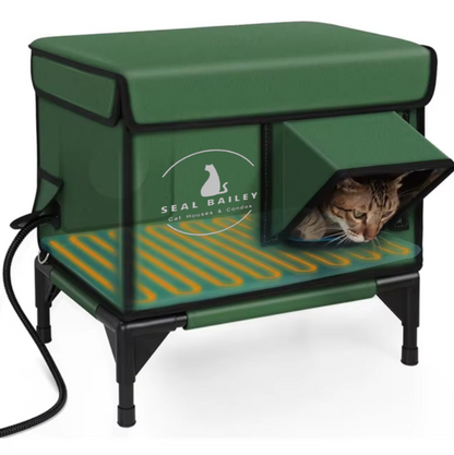 Seal Bailey Limited-Time Offer—Indestructible Heated Cat House for Outdoor in Winter Weatherproof Insulation & Year-Round Comfort