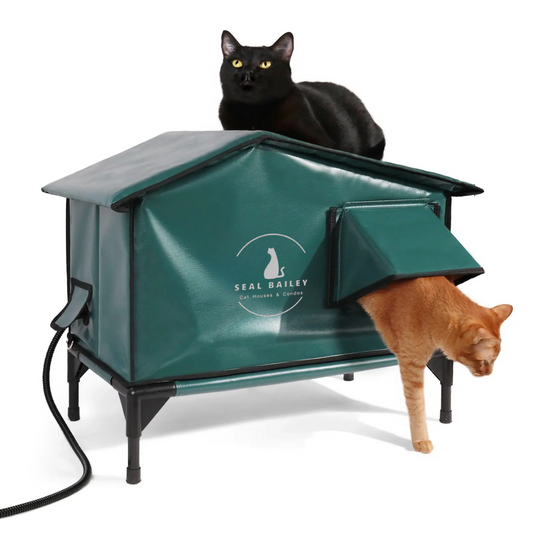 Seal Bailey —Time Offer—Indestructible Heated Cat House for Outdoor in Winter