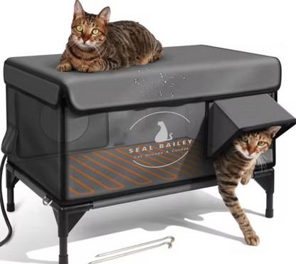 Seal Bailey Limited-Time Offer—Indestructible Heated Cat House for Outdoor in Winter Weatherproof Insulation & Year-Round Comfort